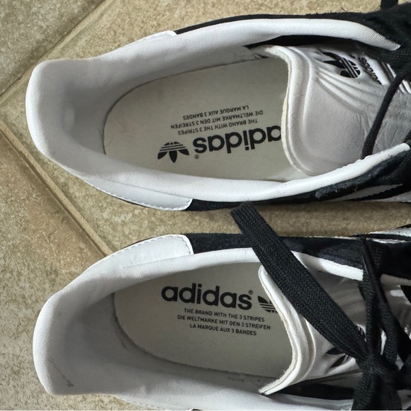 adidas Gazelle Black and White Sneakers - Picture 8 of 10